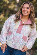 Blush & Cozy Quilted Sweatshirt