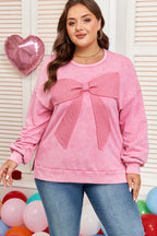 Sweet On You Waffle Bow Sweatshirt