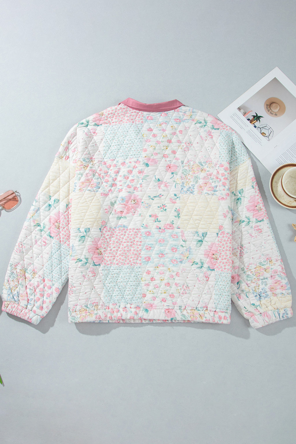 Blush & Cozy Quilted Sweatshirt