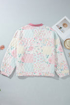Blush & Cozy Quilted Sweatshirt