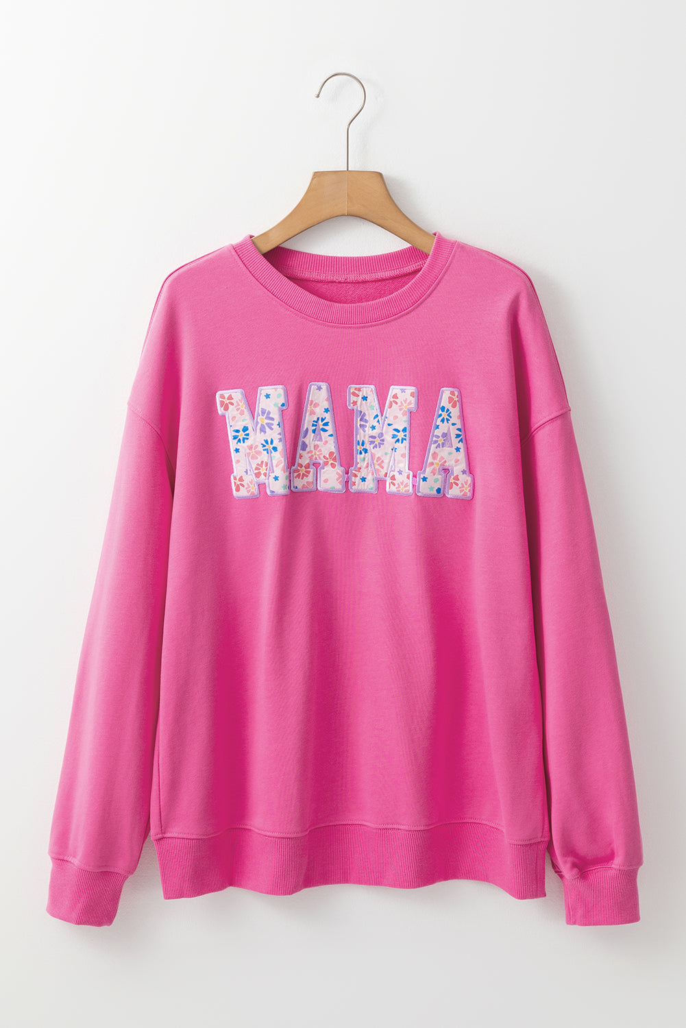 Floral MAMA Embroidered Sweatshirt