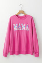 Floral MAMA Embroidered Sweatshirt