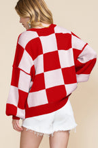 Cozy Checkered Oversized Sweater