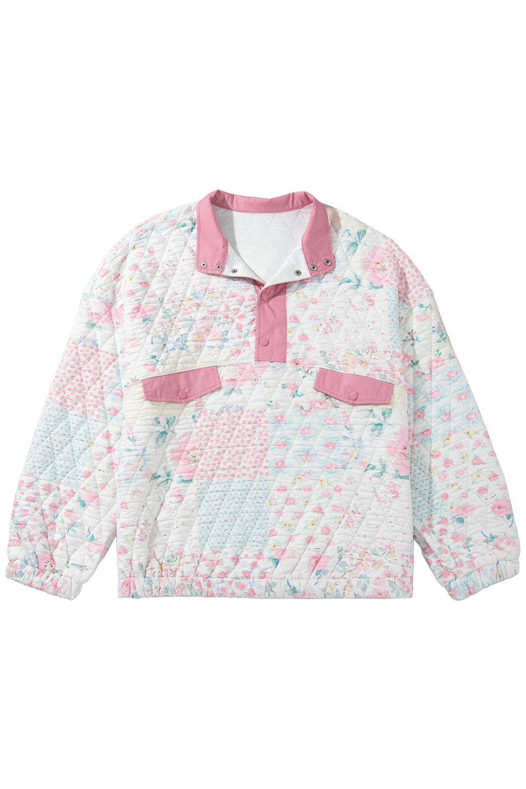 Blush & Cozy Quilted Sweatshirt