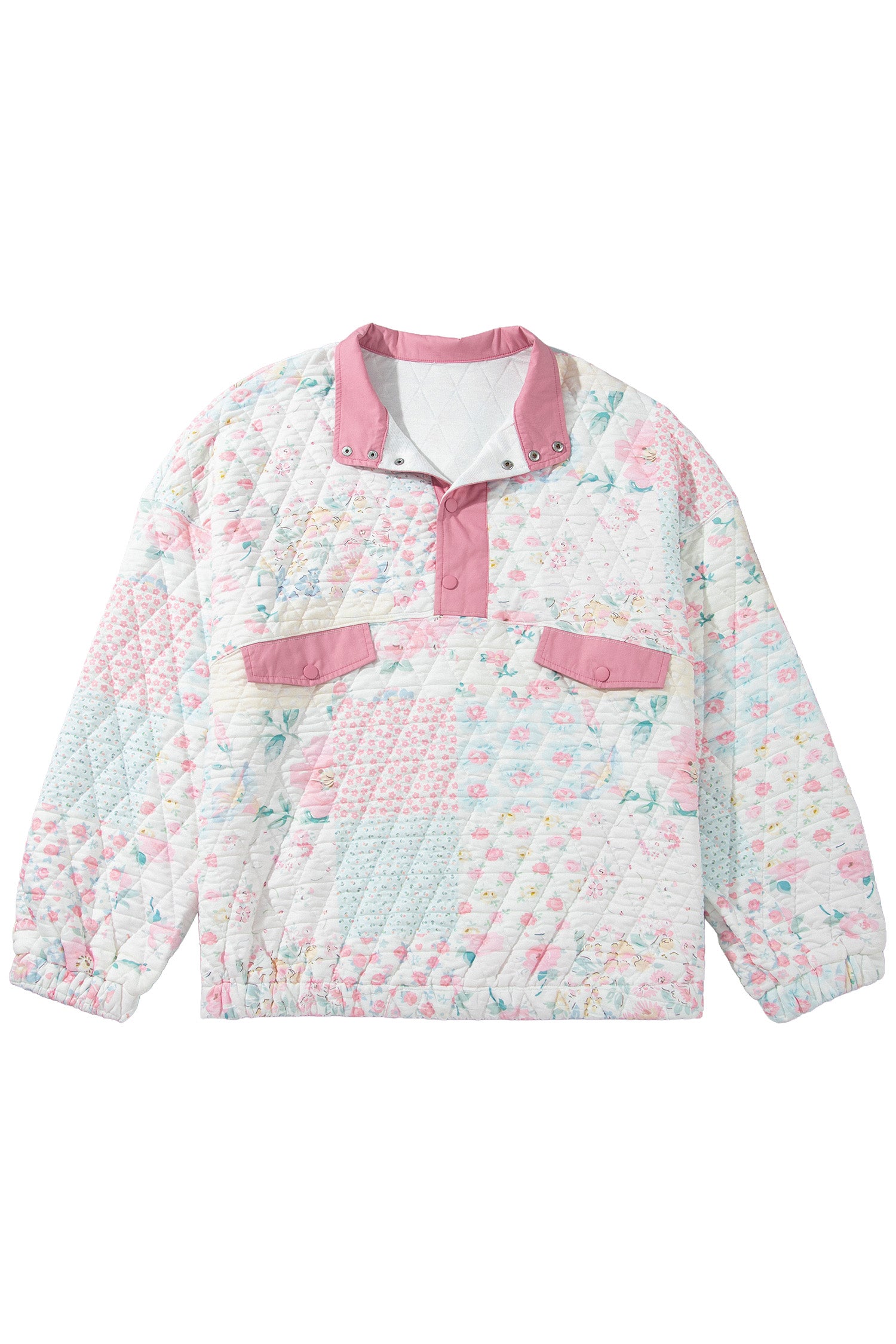 Blush & Cozy Quilted Sweatshirt