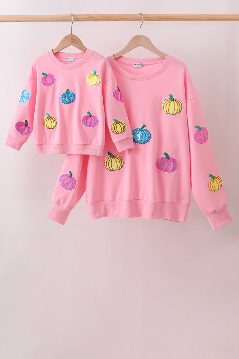 Pumpkin Sparkle Mama & Me Sweatshirt