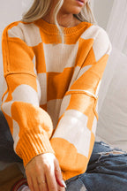 Cozy Checkered Oversized Sweater