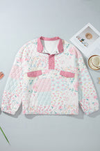 Blush & Cozy Quilted Sweatshirt