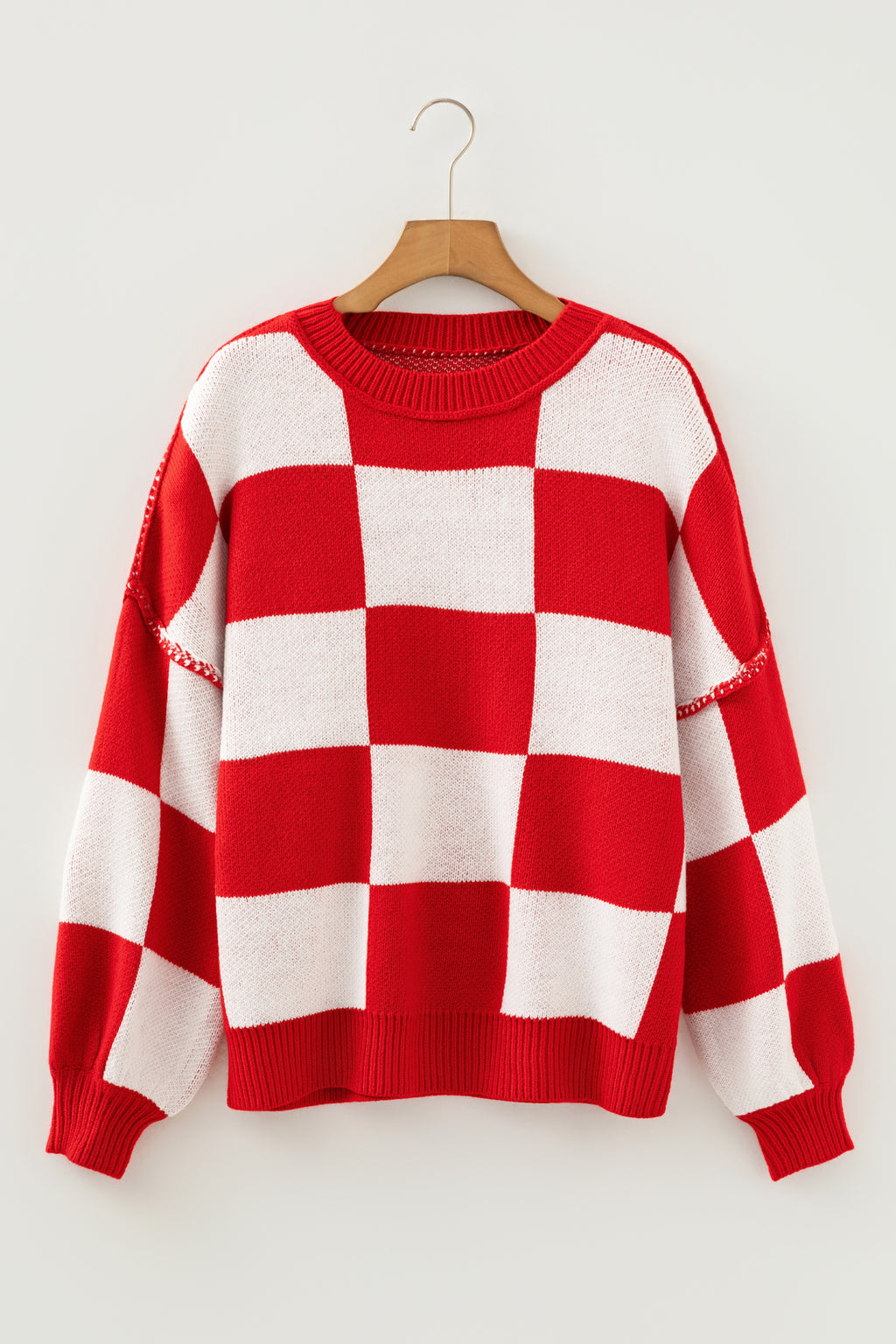 Cozy Checkered Oversized Sweater