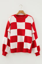 Cozy Checkered Oversized Sweater