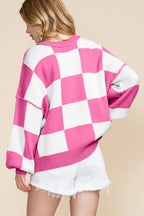 Cozy Checkered Oversized Sweater