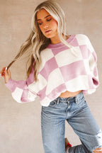 Cozy Checkered Oversized Sweater